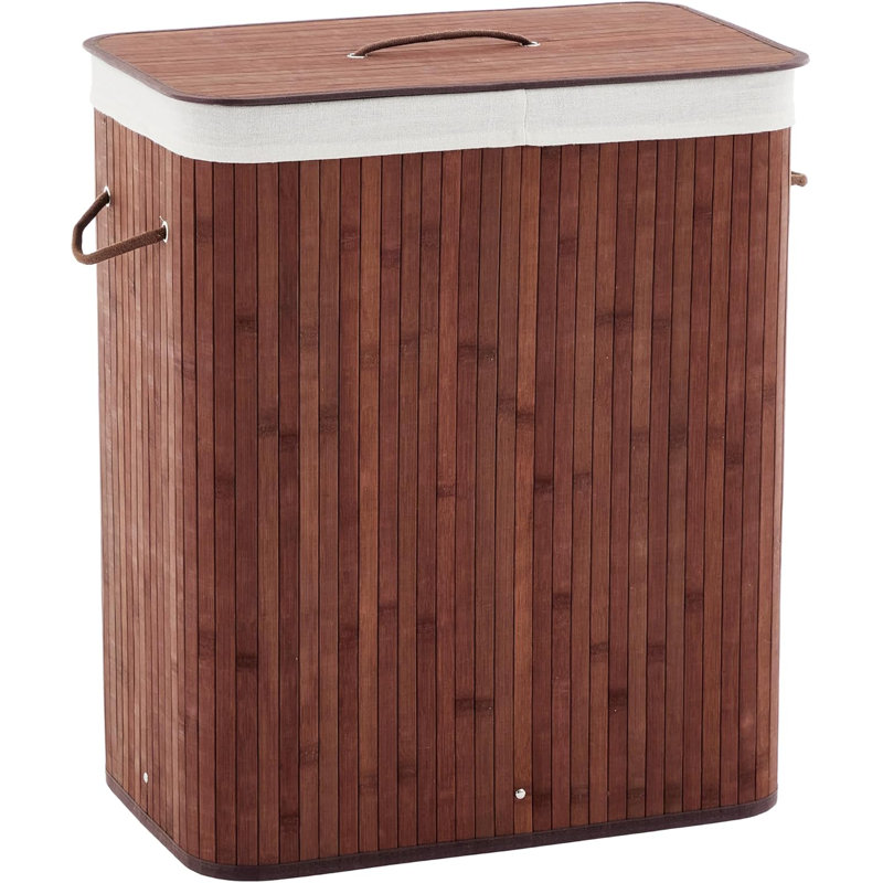Large Laundry Hamper with Lid, 72l & 104l Capacity, Foldable Bamboo Frame with Sturdy Metal Ring, Removable Washable Laundry Bag for Bedroom, Bathroom, Closet Storage Organization