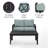 Mosier 2 - Person Patio Conversation Set with Cushions-388417673-350345997