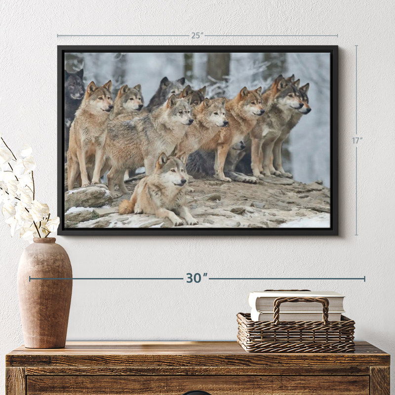 " Wild Wolf Pack ", 25" H x 17" W