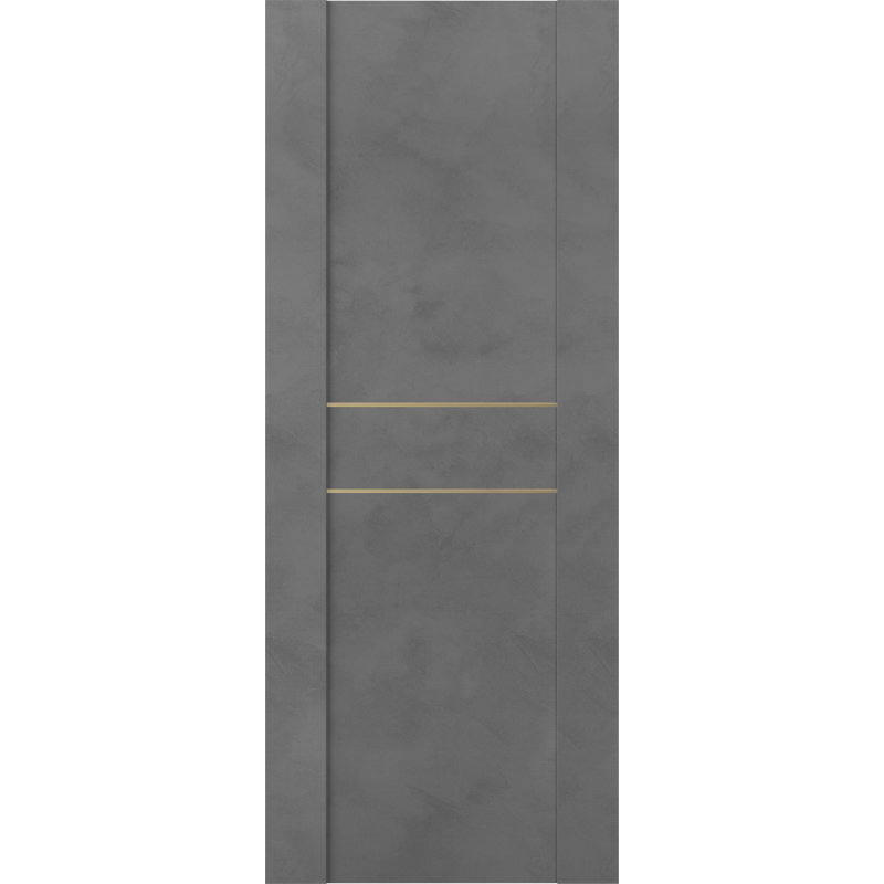 Porte standard à panneaux en bois et métal préfinie, 27,75 po x 79,38 po, Chêne veralinga doré