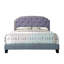 Grand lit tapissier gris