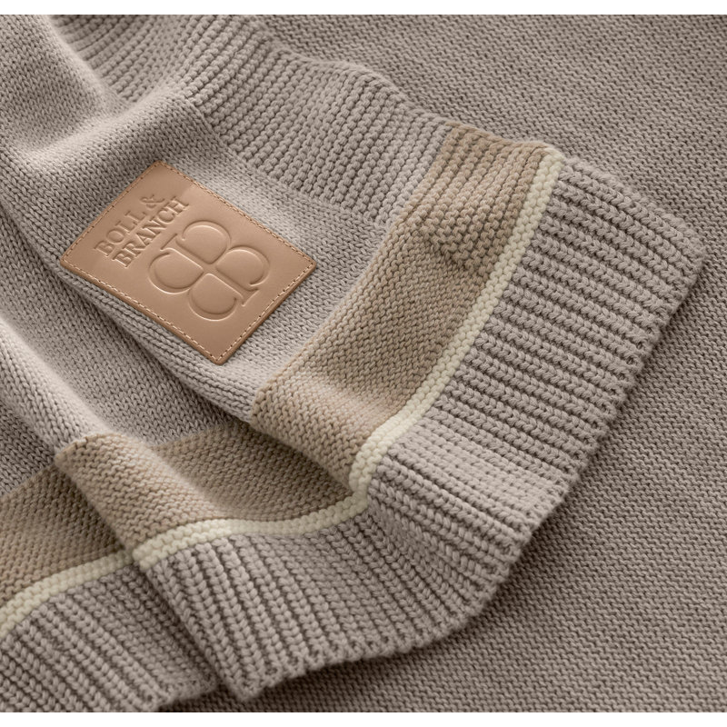 Court Knitted Throw Blanket, Heathered Pewter