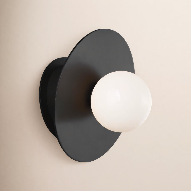 Nodes 1 - Light Flush Mounted Sconce, Midnight Black