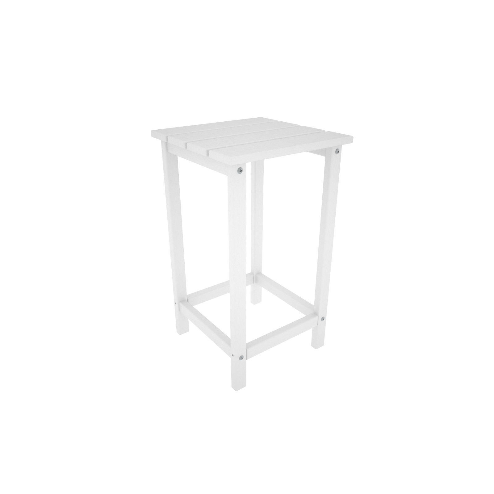 POLYWOOD Long Island 26" Counter Side Table, White