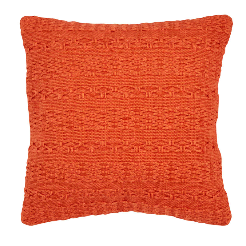 Solid Colour Reversible Throw Pillow, Orange