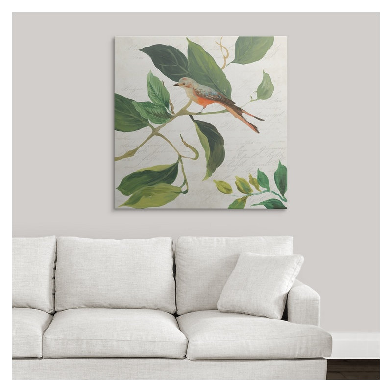 « i » asia jensen, impression Singing Bird, H 35 po x l 35 po x P 1,5 po, Toile