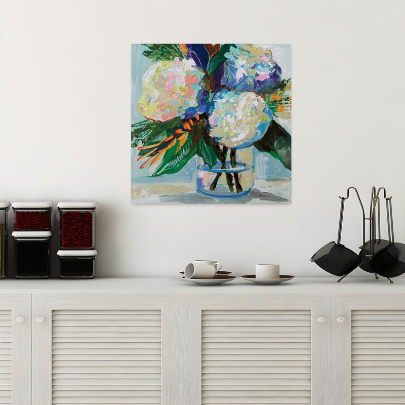 Courtesy, fleur d'hortensia contemporaine, H 18 po x l 18 po