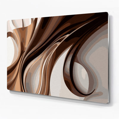 Gradient Abstract 55, art mural gris en métal