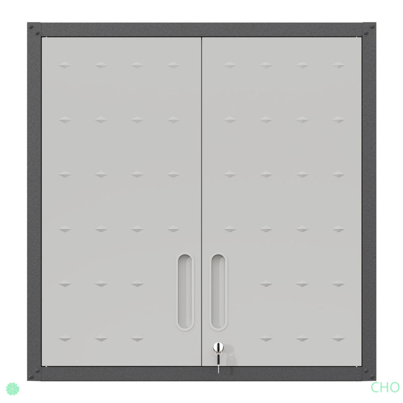 Metal Wall-Mounted Tool Storage Cabinet With Locking Door And 1 Shelf 1 Opened Drawer For Garage Warehouse,Office,Assembly Required