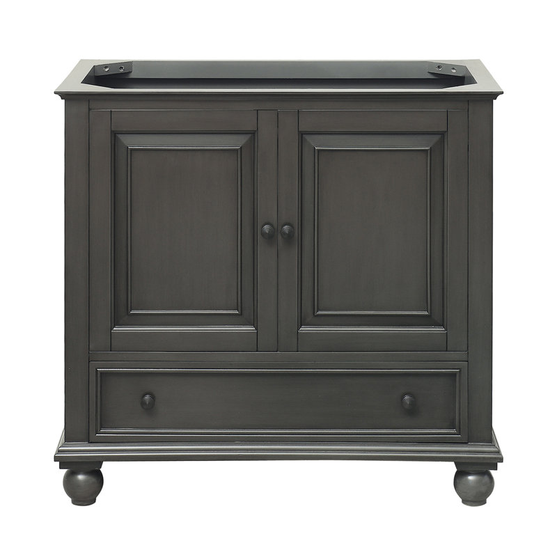 Base de meuble-lavabo simple 36 po Magruder, Glacis gris anthracite