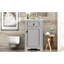 Meuble-lavabo de 20 pouces avec lavabo en céramique, porte à fermeture douce, tablette réglable et support de rangement fixé à la porte - idéal pour les petites salles de bain-1520281068