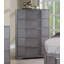 Mobilier de chambre à coucher gris à finition grise 1 pièce