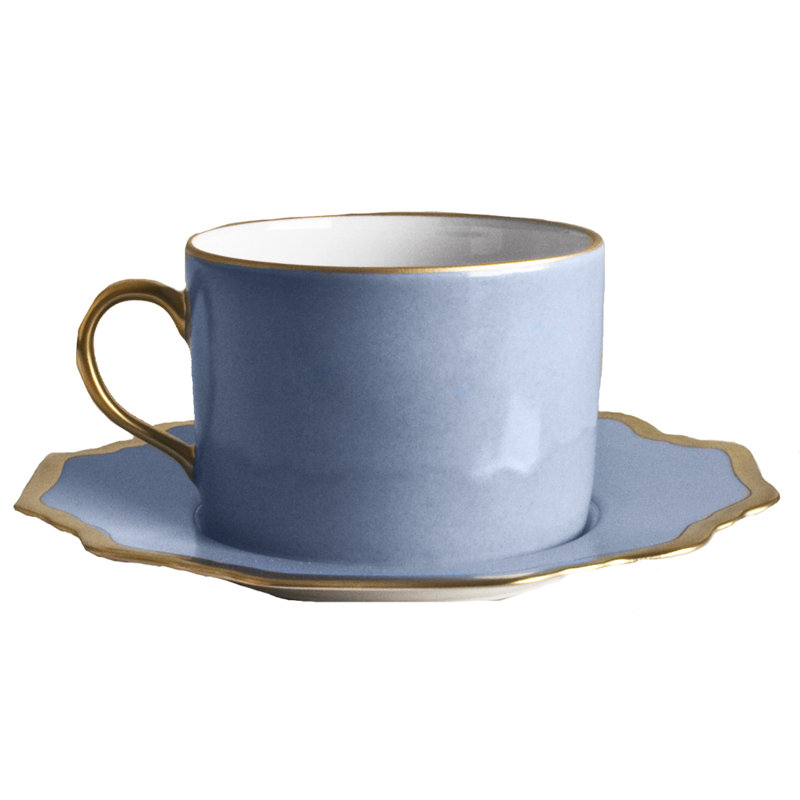 Annas Palette 6" Tea Saucer, Sky Blue