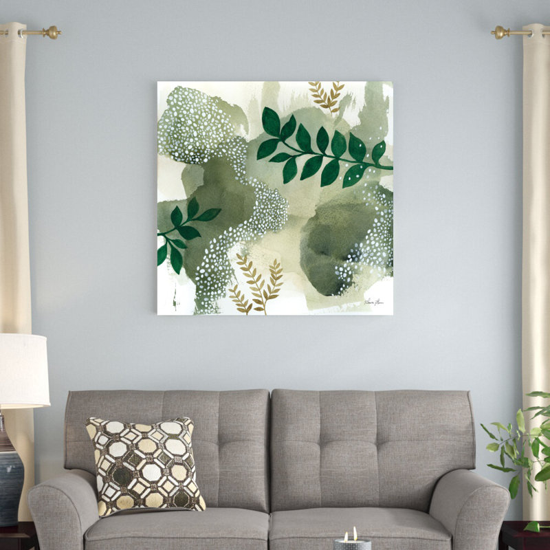 «Woodland Walk IV» par Laura Horn - peinture sur toile tendue, H 36 po x l 36 po