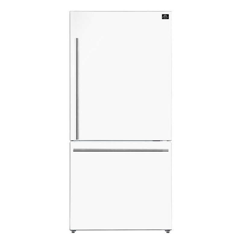 31" Milano Espresso Bottom Freezer Right Swing Door Refrigerator, 17.2 cu. ft., White