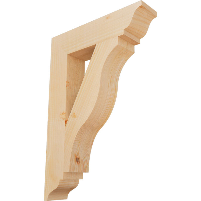 Support lisse 3 1/2 po x P 18 po x H 26 po, sapin Douglas, H 26 po x l 3,5 po x P 18 po, Douglas, Lisse