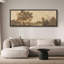 «Misty Riverbank Solitaire Tree», reproduction encadrée-111376761-96074597