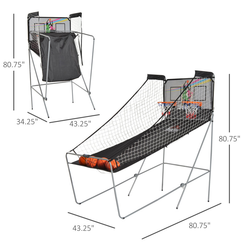 HomCom 2 Player Basketball Arcade Game