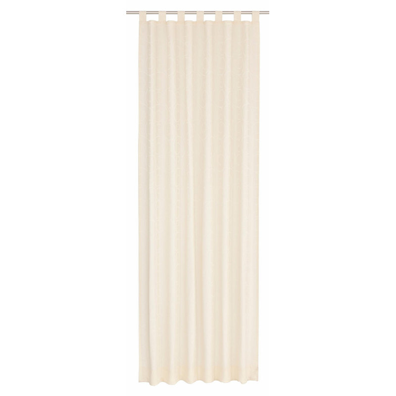 Coursey Room Darkening Curtain Single Panel, 132cm Width x 245cm Drop, Cream