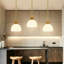 Ensemble de 2 luminaires suspendus dorés - luminaire suspendu moderne avec abat-jour en verre, câblé avec tige en métal réglable, pour le vestibule de la salle à manger de l'îlot de cuisine