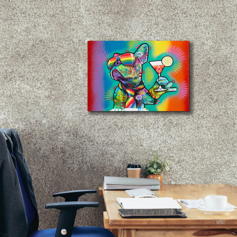 «Rad Pupperooni» par Dean Russo, art mural sur toile, H 18 po x l 26 po x P 0,75 po