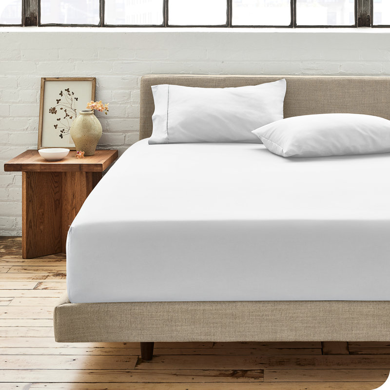 Winter Blue Organic Cotton Percale Twin XL Fitted Sheet Set