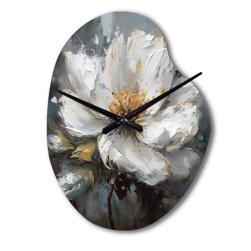 Horloge murale asymétrique blanche, Petit
