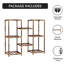 Wood Plant Display Stand - For Multiple Plants Indoor & Outdoor Stable Construction Easy Assembly No Tools Required