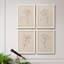 Floral Contour Study I - Ensemble de 4 reproductions d'art sur toile encadrées-511999916-511999924