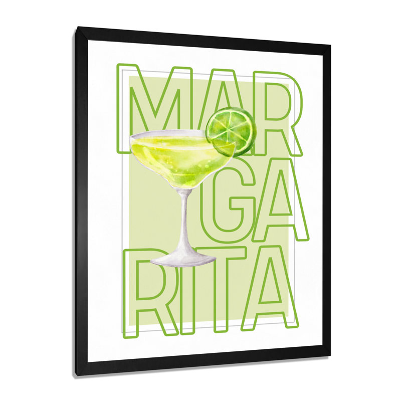 Lime Margarita mexicain cocktail III - décoration murale cocktails, H 20 po x l 12 po x P 1 po