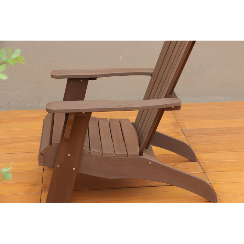 Chaise Adirondack avec porte-gobelet, Brun