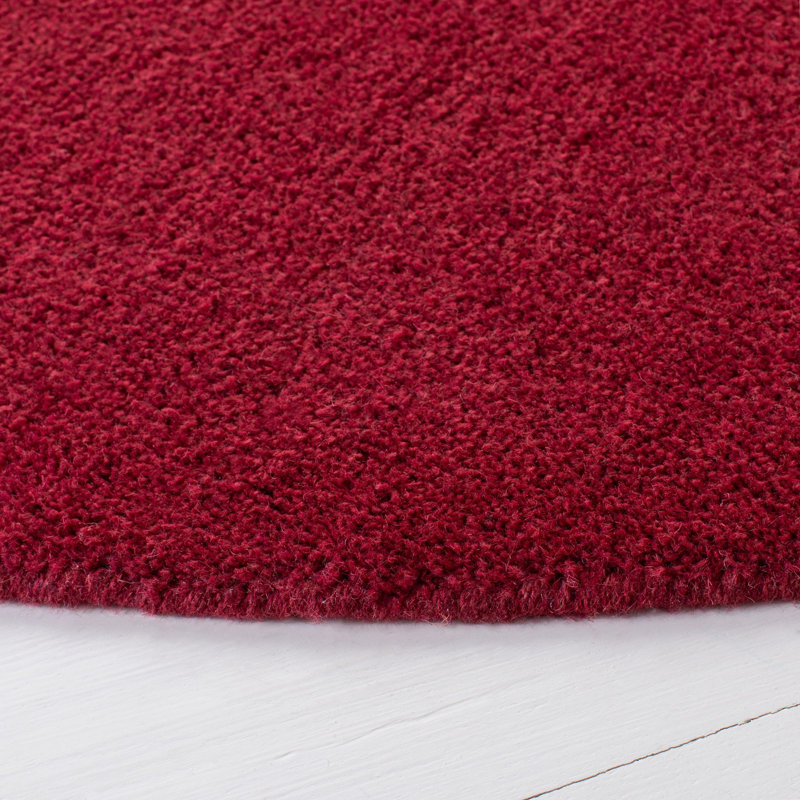 Frann Hand Tufted Wool Solid Color Rug, Round 8'