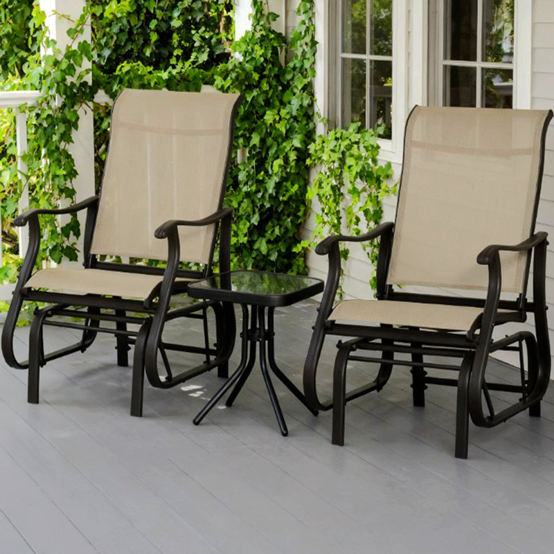 Ensemble de chaises, ensemble de chaises coulissantes extérieures compactes durables pour le patio, l'heure du thé au bistro, pour les familles