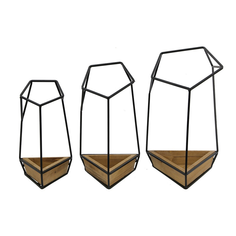 Ensemble de 3 pots à fleurs muraux Felix, L: 10 x 10 x 16,5 po