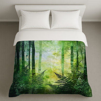 Dense Forest With Ferns Duvet Covers