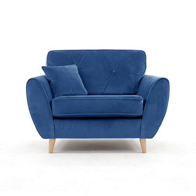 Rafe Scandi Style Velvet Loveseat