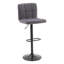 Myda Swivel Upholstered Adjustable Height Counter Stool with Metal Frame-427332324