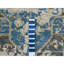 Tapis bleu noué à la main de conception unique 8 pi 10 po x 11 pi 10 po New Age