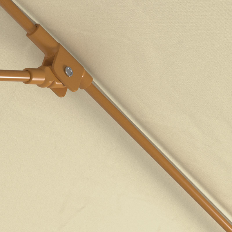 Parasol en bois de teck 11 pi, Beige