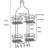 Over The Shower Head Caddy Organizer With Hooks, Rustproof Stainless Steel Bathroom Storage Rack With Split Design And Suction Cups For Stability-1058405015
