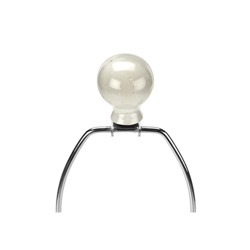 Lighting, H 31 po, lampe de table, céramique crème, abat-jour beige, contemporain