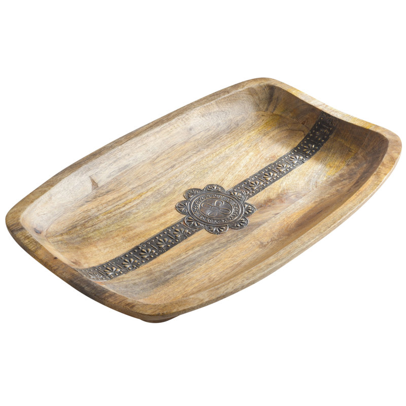 Loon Peak® Cunnup Walnut Wood Tray