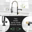 Robinet de cuisine avec robinet rétractable noir et or, rotation à 360 degrés, robinet utilisateur + or, poignée simple, qualité de fabrication robuste