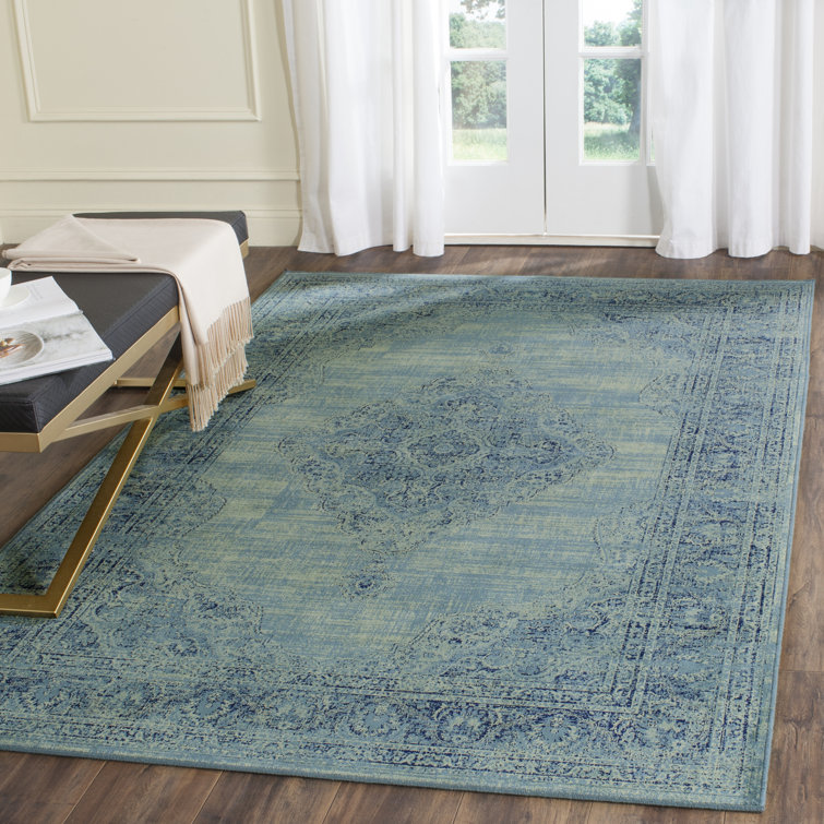 Goodfellow Oriental Turquoise/Blue Area Rug