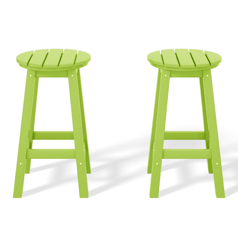 Tabouret de comptoir rond 24 po Laguna, Citron
