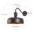 1-Light black gold round dimmable wall lamp-281885913