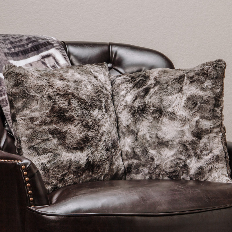 Super Soft Square Pillow Cover, Gray