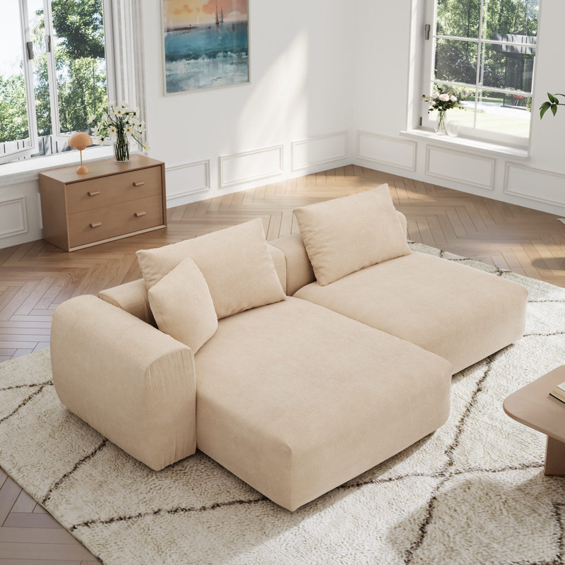 Canapé modulaire surdimensionné rembourré surdimensionné pour la chambre à coucher, canapé à coussins en plumes