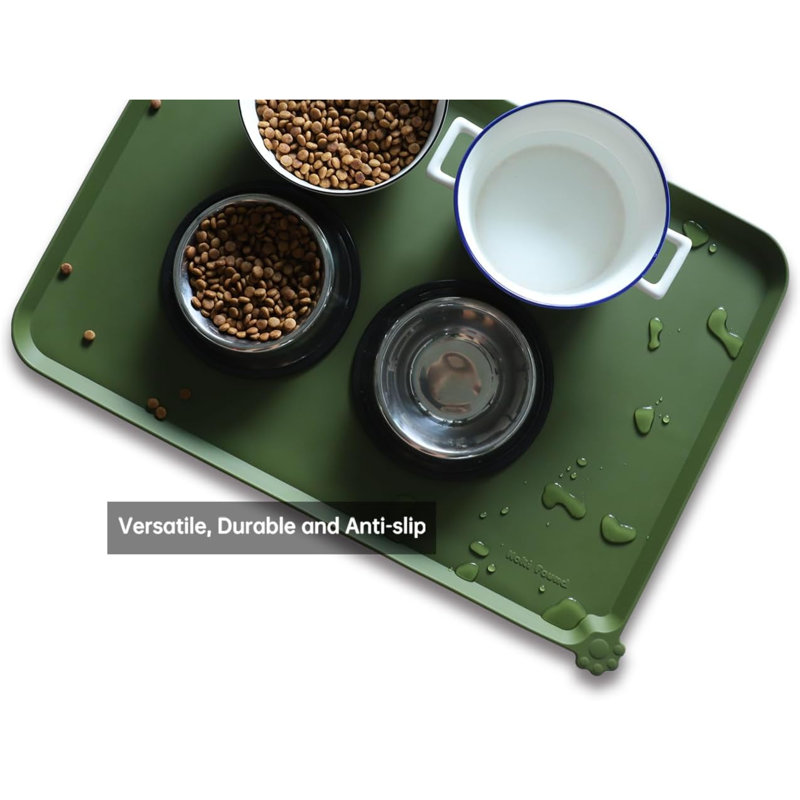 Mangeoire surélevée antidérapante, 24", Olive foncé