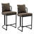 26'' Boucle Counter Stools With Backrest & Metal Frame, Modern Upholstered Bar Chairs For Kitchen Island-123525064